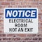 Signmission Electrical Room Not An Exit, 14 in W x Rectangle, Plastic OS-2PACK-NS-P-1014-L-11688 - alternate 7